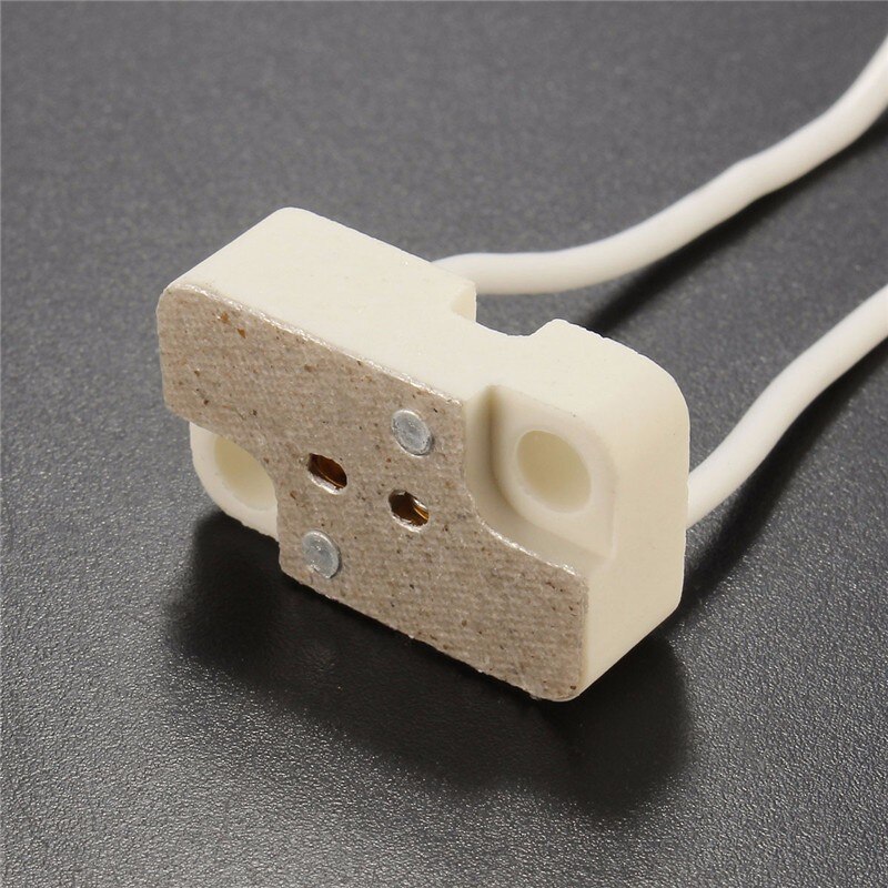 5pcs Ceramic MR16/GU5.3 Lamp Base Lampholders Socket LED Bulb Halogen Light Lamp Holder Connector Wire 110-240V