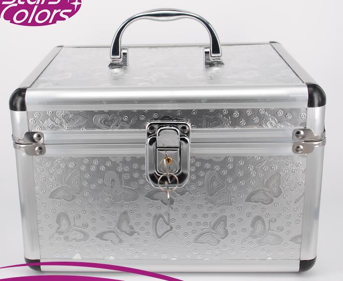 Wimpern verlängerung lagerung caseCilia machen-hoch fallen Frauen Kosmetik Tasche Wimpern fallen Damen tasche kosmetische Kasten schönheit machen-hoch-Werkzeug: Silber-