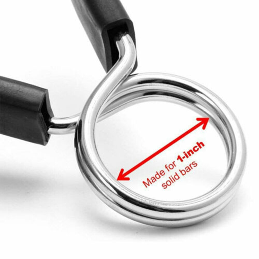 25mm Weight Barbell Spring Collars Hole Dumbbell Steel Clips Clamp Standard Improve Balance Barbell Gym Weight Strength Practice