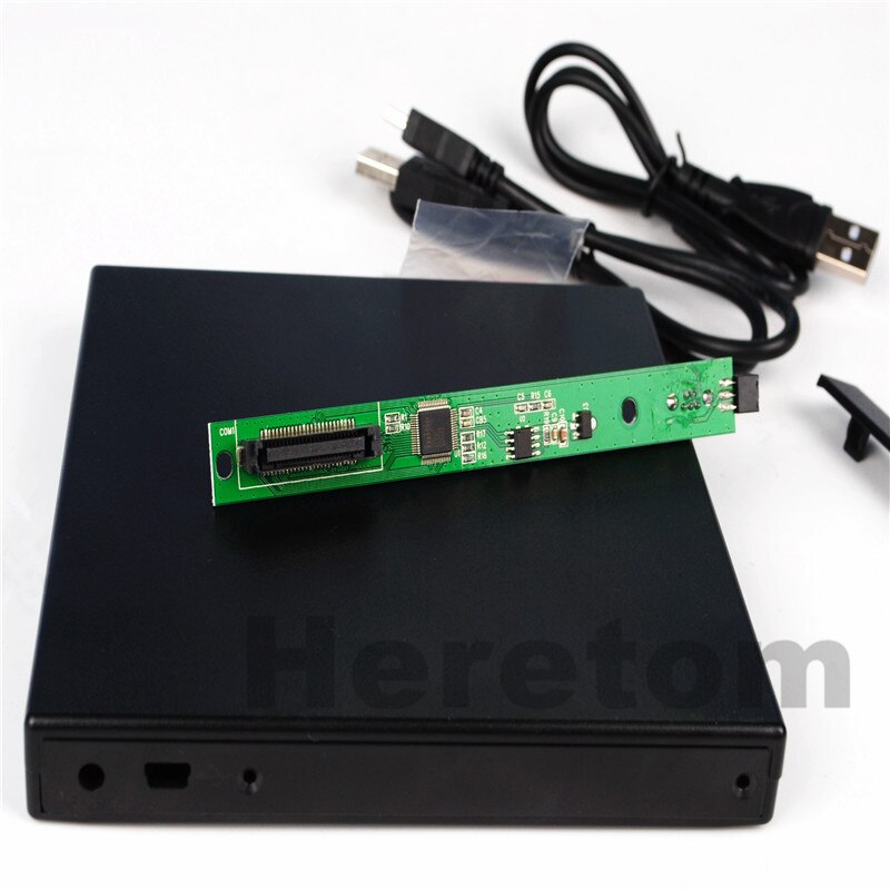Carcasa externa de plástico duro para unidad óptica de CD/DVD, carcasa delgada de ABS, USB 2,0, 12,7mm, IDE/ PATA a SATA DVD-ROM