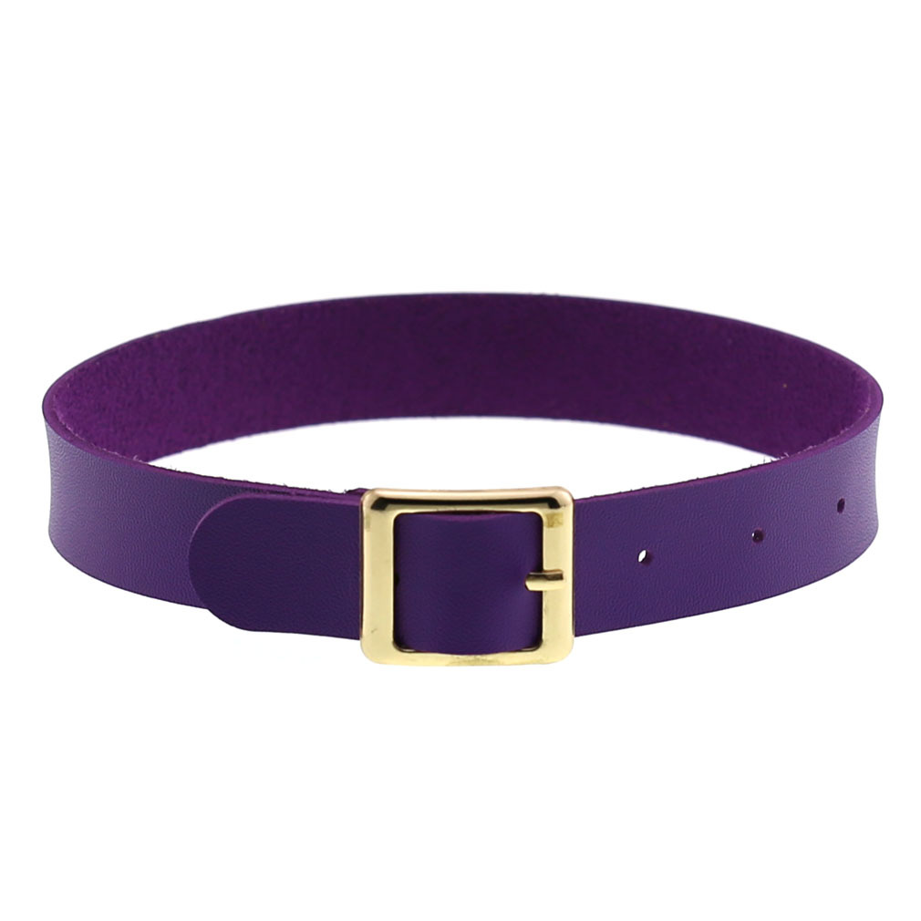 Gothic Choker Necklace - PU Leather - Heart Pendant - Adjustable 30-38cm - Women Accessories: Gt17- t