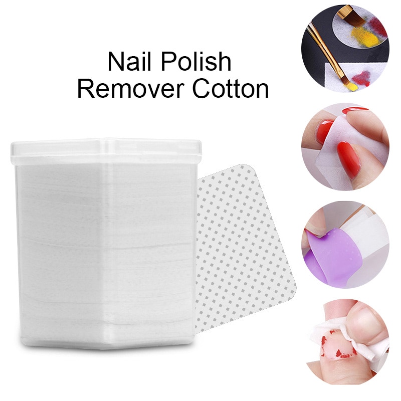 Lingettes de dissolvant pour vernis à ongles Gel UV, en coton doux, non pelucheux, 1 boîte, outils pour Nail art