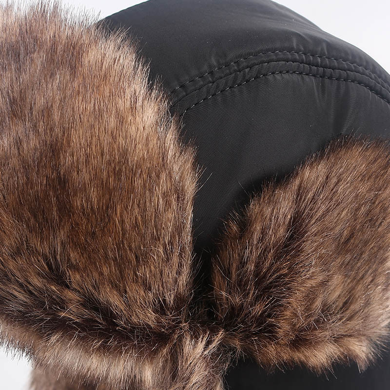 Ushanka-gorros con orejeras para hombre y mujer, gorro cálido ruso con orejeras, cazador piel, a prueba de agua, sombrero de esquí, Unisex