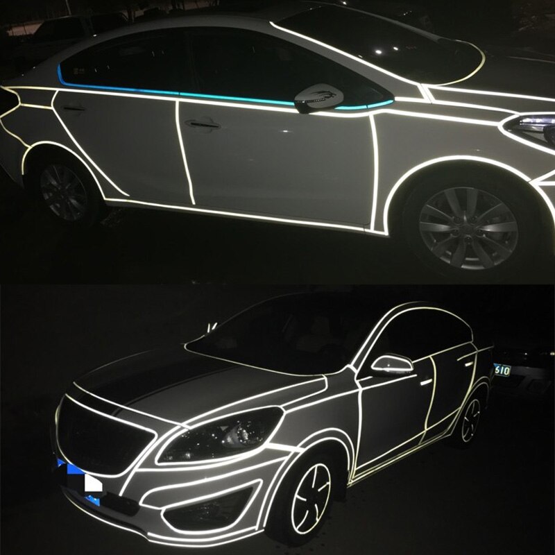 Bil-styling nat magisk reflekterende tape 1cm*5m bil kropsdekoration til alfa romeo 159 147 156 giulietta mito giulia bil klistermærker