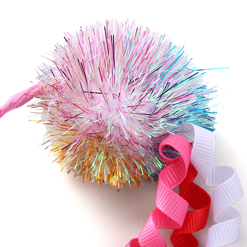 Cipolla dorata colorata che lancia una piccola palla giocattolo per gatti con frangia squisita livello di aspetto super elevato super giocabile