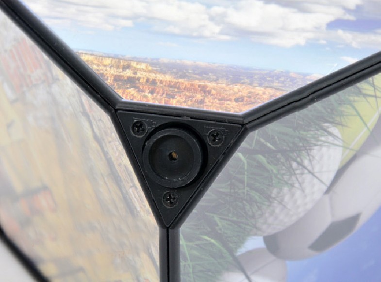 Marco de fotos eléctrico de rotación automática, decoración artística, marco de fotos de seis lados, Cubo de personalidad, Marco Dimensional de 360 grados