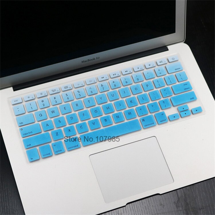 Englisch UNS Geben Silikon Tastatur Abdeckung Schutz Haut fallen Für Apfel Macbook Luft 13 Laptop a1466