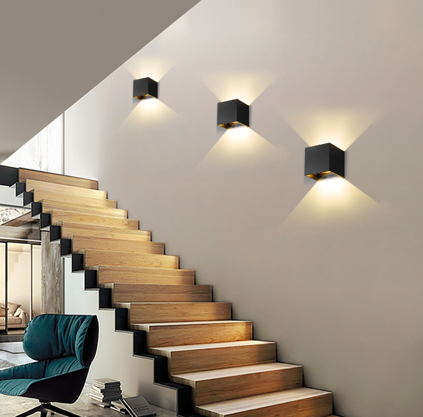 6W 12W Lampada Luminaria Led Aluminium Muur Lightrail Project Vierkante Led Lamp Bedrakamer Slaapkamerverlichting