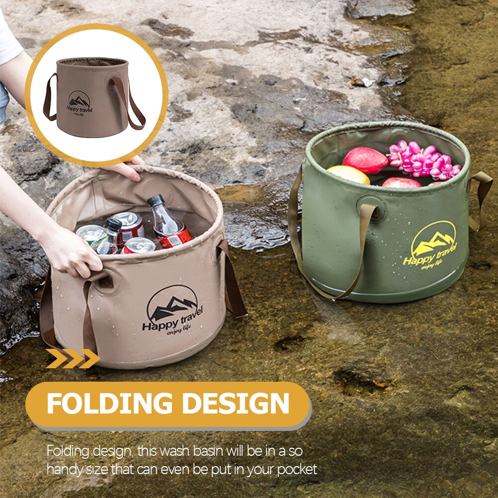 Collapsible Foot Basin Portable Foot Bath Tubs Outdoor Folding Bucket for Camping