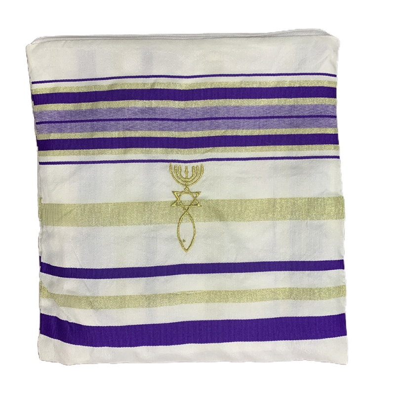 Messiansk tallit bönesjal för kvinnor och män tallit bönesjal talitnia: Plommon