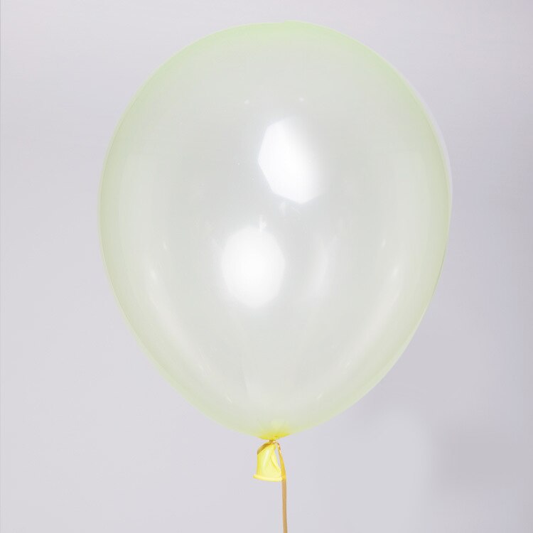 Globos de látex transparentes de colores, globos de burbujas de cristal de 10 pulgadas, decoración para de cumpleaños, boda, verano, 20 unids/lote: yellow