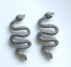 20 stk legeret slange negle ornamenter metal negle kunst dekorationer diy slange manicure tilbehør negle charms i bulk til dekoration: 4