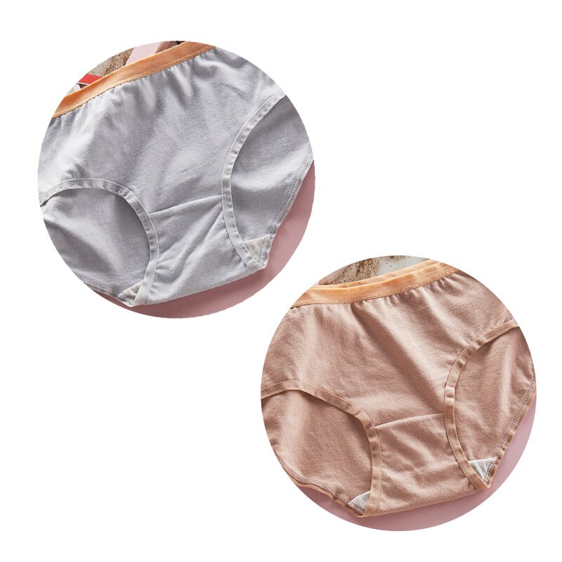 Cuecas da menina de quatro estações simples cintura média roupa interior algodão virilha antibacteriano cor sólida roupas crianças calcinha: XNT021-4