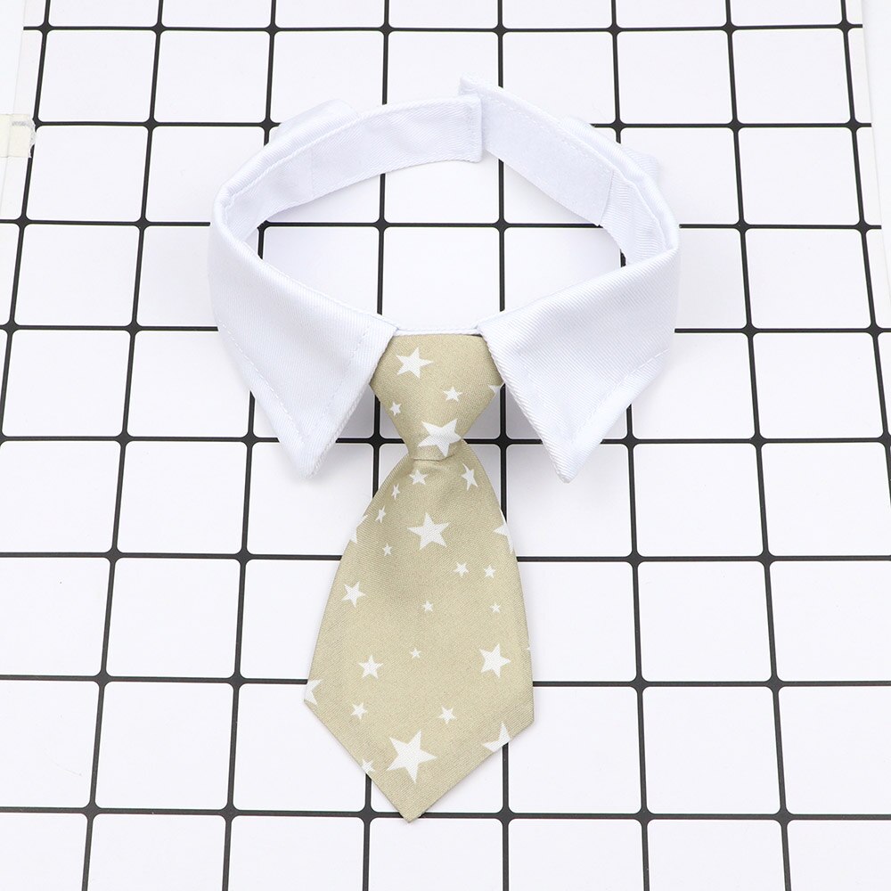 Petit noeud papillon rayé en coton, Animal à la , mignon petit col de chemise, accessoires fantaisie pour chien et chat, nouveauté ajustable, soirée, Cavata: 15