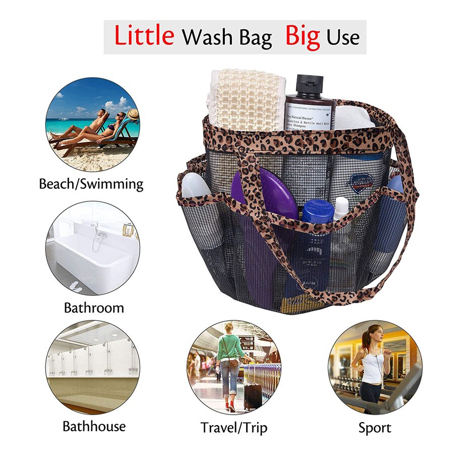 Mesh Shower Caddy tote for College Dorm Room Essentials, Hanging Portable Tote Bag Toiletry for Bathroom Accessories