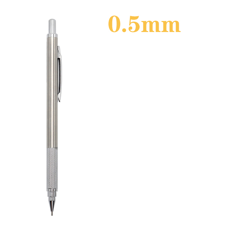 Metal Mechanical Pencil With Constant Core 0.5 0.7 0.9 1.3 2.0 Mm For Primary School Students business people: 1 pencil 0.5mm