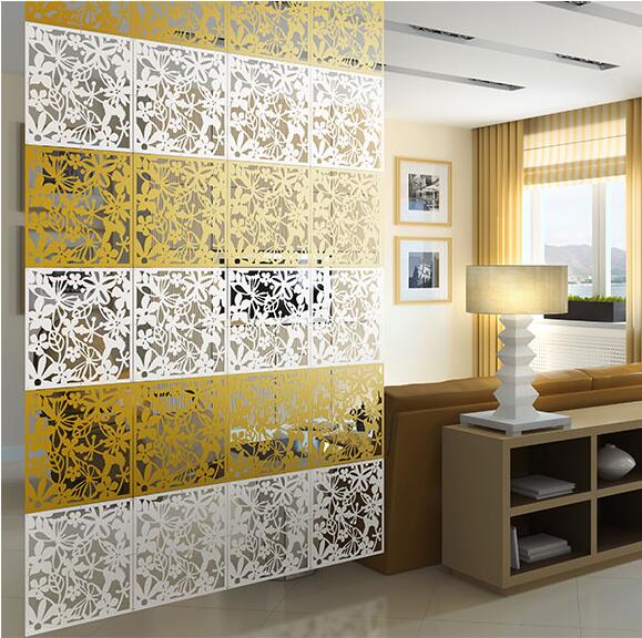 Divisor de parede moderno em branco, decoração de casa, tela dobrável, forma fina esculpida