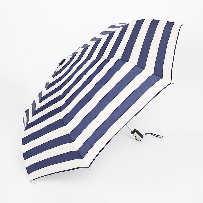 Rayure parapluie pluie femmes moschino femmes automatique pliant parapluie 8Rib coupe-vent parapluie Anti-UV Art Umrella 6U25