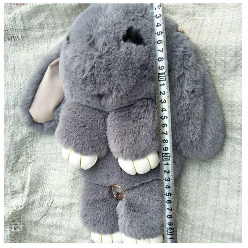 OURCIAO Korean Korean Cute Rabbit Lovely Shoulder Bag Cartoon Child Show MOE Dead Rabbit Wool Bags D301