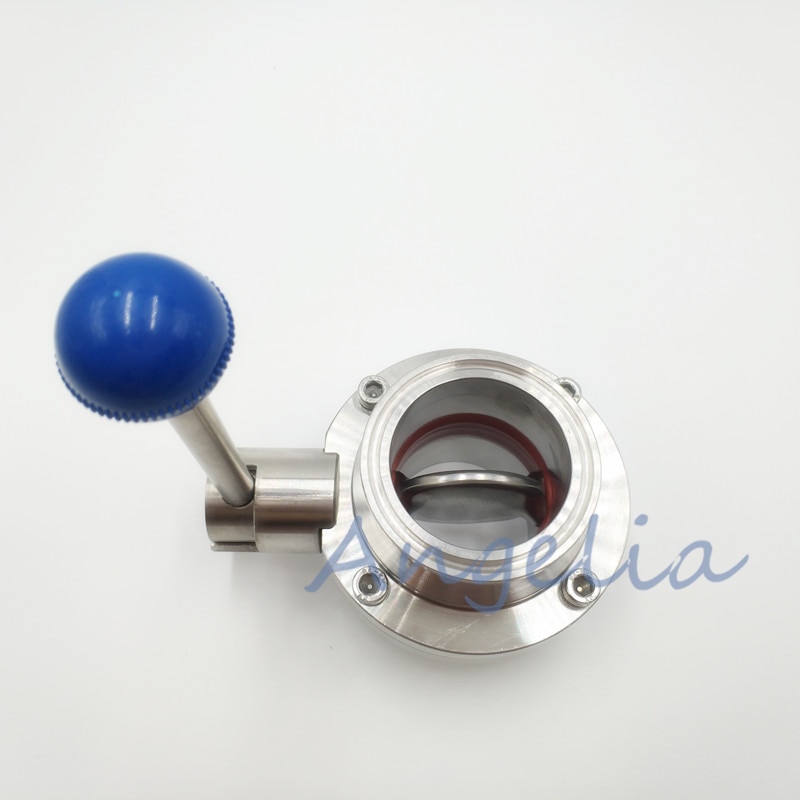 3" Sanitary Butterfly Valve Stainless Steel 304 Tri-Clamp Silicone Sealing