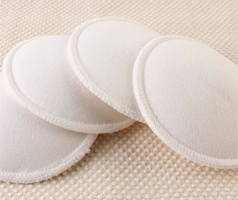 Coussinets d&#39;allaitement imperméables en bambou blanc pour maman,lot de 4 pièces lavables et réutilisables, nouveauté,: Default Title