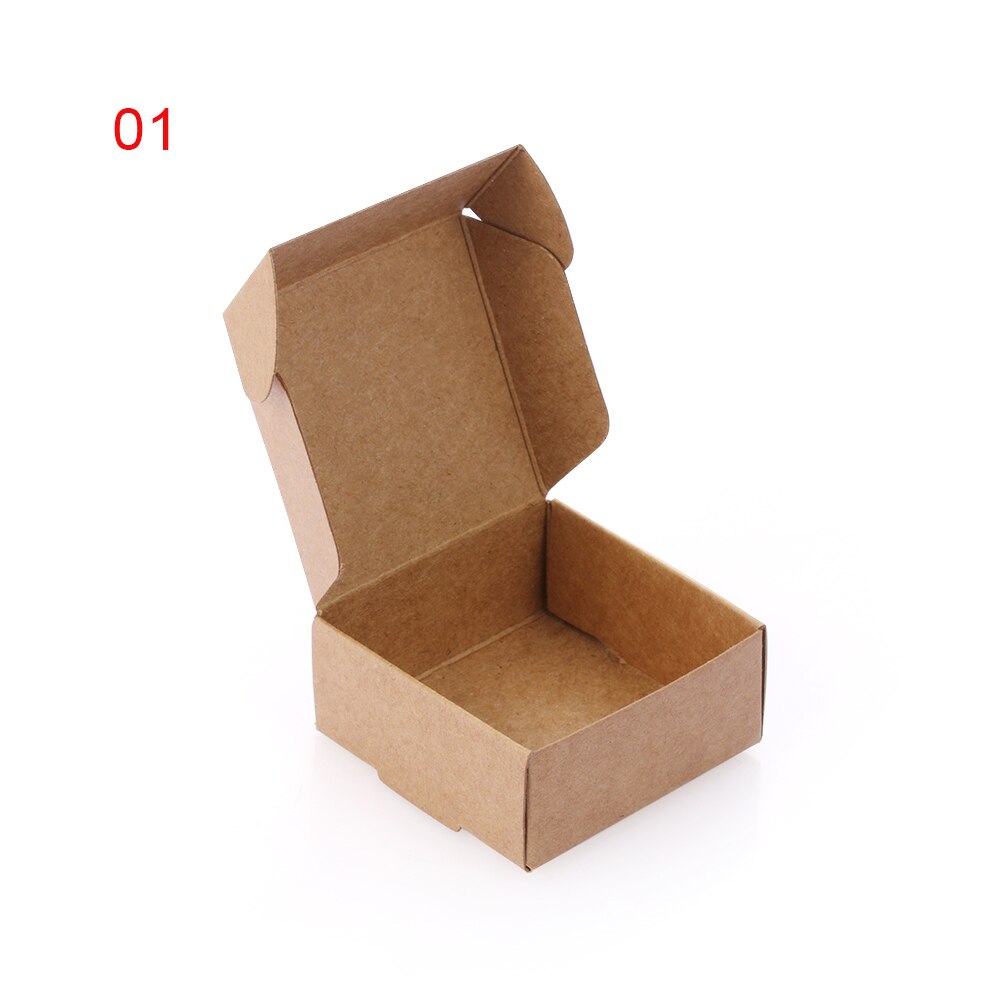 10 teile/paket Handgemachte Süßigkeiten Schmuck Verpackung Verpackung Karton Kleine Kraft Papier Verpackung Quadratischen Boden Boxen: 1