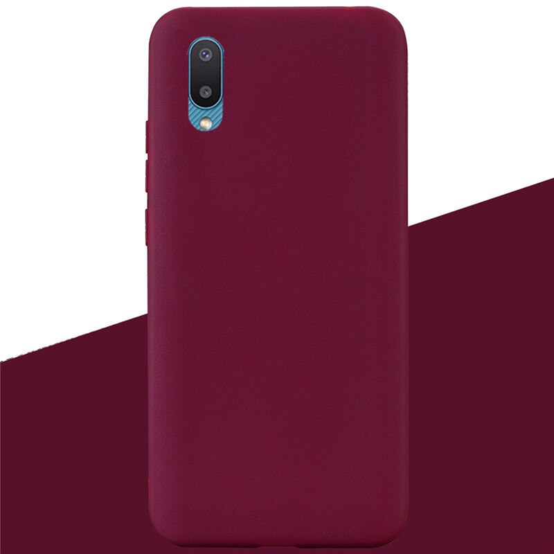 For Samsung A02 Case Soft Silicone Back Case For Samsung Galaxy A02 GalaxyA02 A 02 A022F Phone Cover A02 Coque Funda Shell: 10 Wine Red