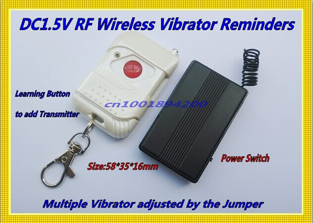 Dc1.5v vibrator rf trådlös fjärrkontroll vibratorpåminnelser momentana 315/433 1ch (2ch 3ch 4ch 6ch 8ch )  justeras med bygel
