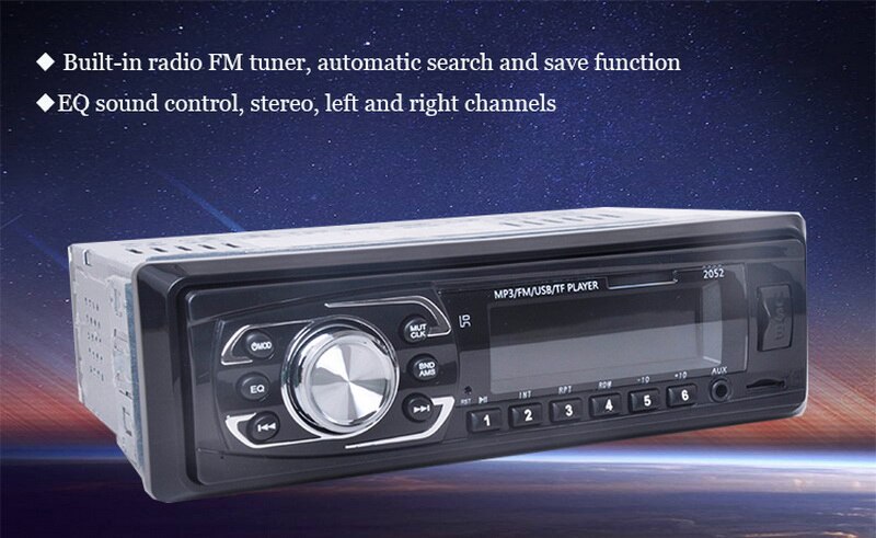 1 Din SD Card 12V/24V Power Supply Car Stereo Car Radio EQ sound control FM Turner Car MP3 Player
