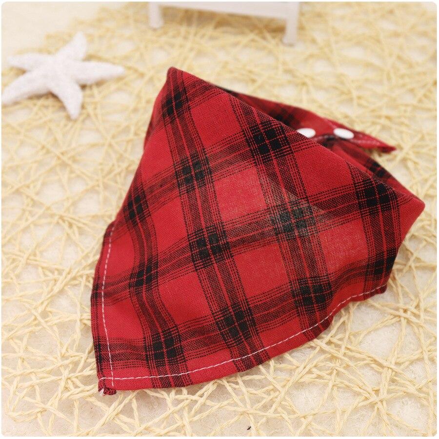 Baberos de algodón para bebés, paños de eructo para niños, toalla de Saliva a cuadros ajustable, pañuelo para niña, Baberos triangulares para recién nacidos: 1