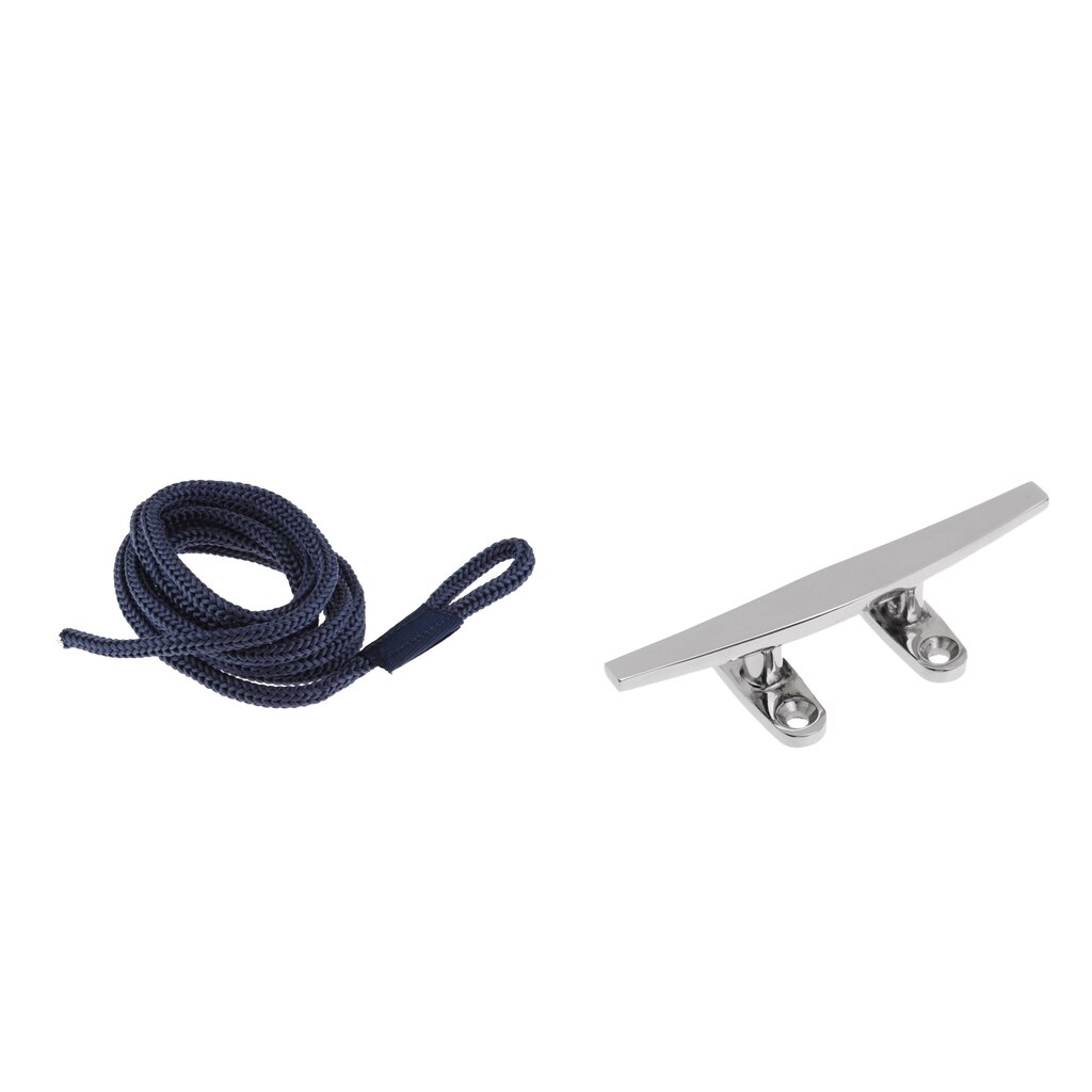 Premium blå dobbelt fletning 5ft & marine hule åben base båddæksklampe 5 "