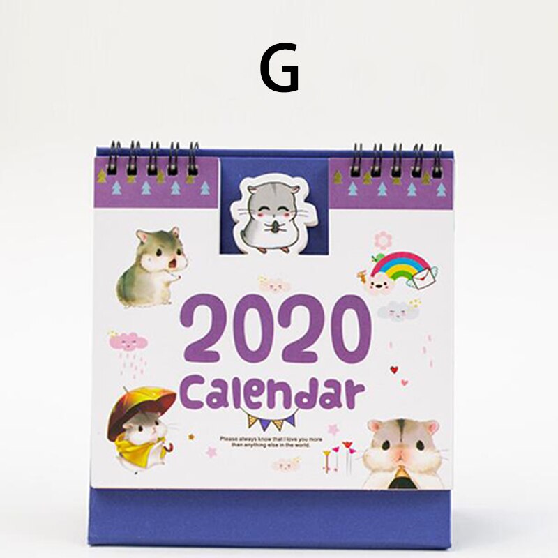 Cartoon Mini Kalender Creatieve Cartoon Klein Dier Bump Kalender Planning Kantoor Schoolbenodigdheden Briefpapier: G