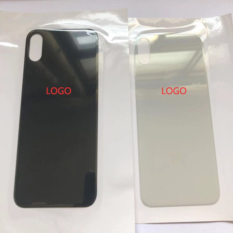 Reparasjon for iphone x xs xs max merke original stort hull batteridør glass bakdeksel skall + selvklebende klistremerke