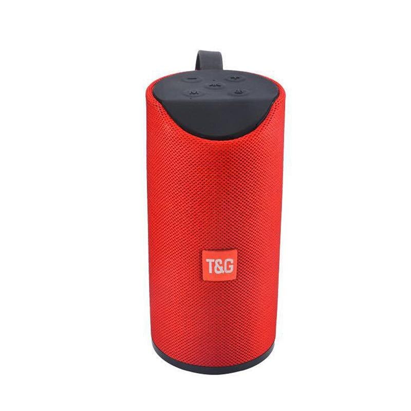 Altavoz TG113 altavoces inalámbricos Bluetooth subwoofer Perfil de llamada manos libres bajo estéreo compatible con tarjeta USB línea auxiliar en alta fidelidad: Rojo