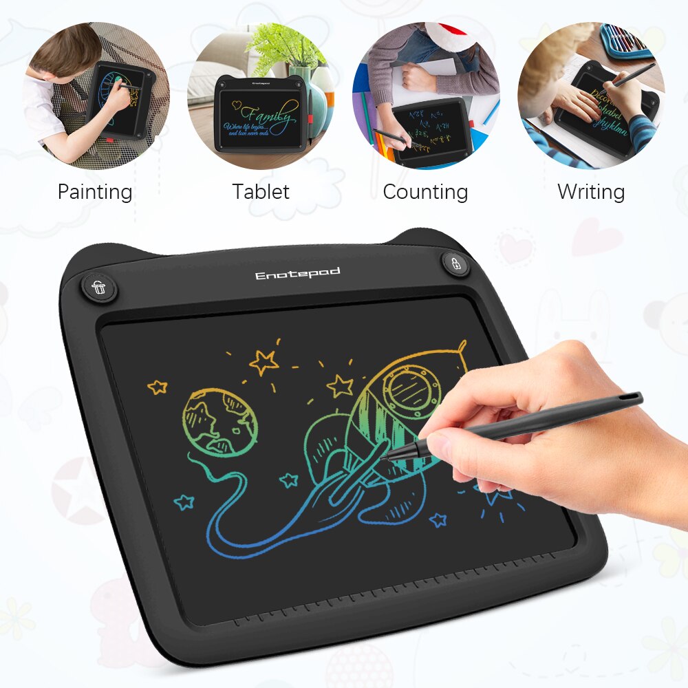 Enotepad 9 Inch Lcd Writing Portable Smart LCD Writing Tablet Electronic Handwriting Pad graphics tablet pen lcd eraser
