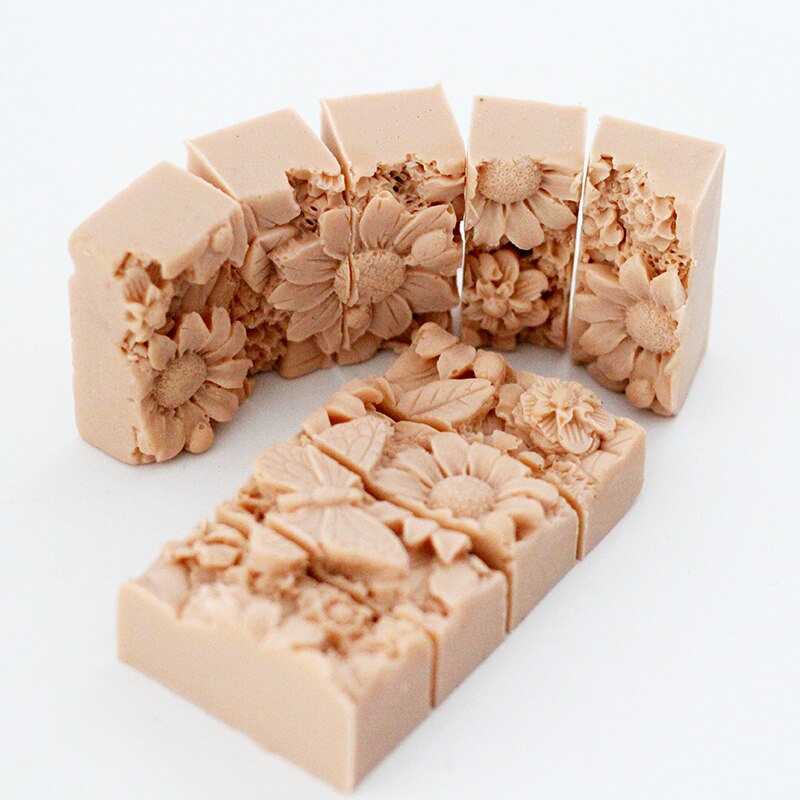 Nicole Bloem Patroon Brood Zeep Siliconen Mal Platte Rechthoek Handgemaakte Craft Mould