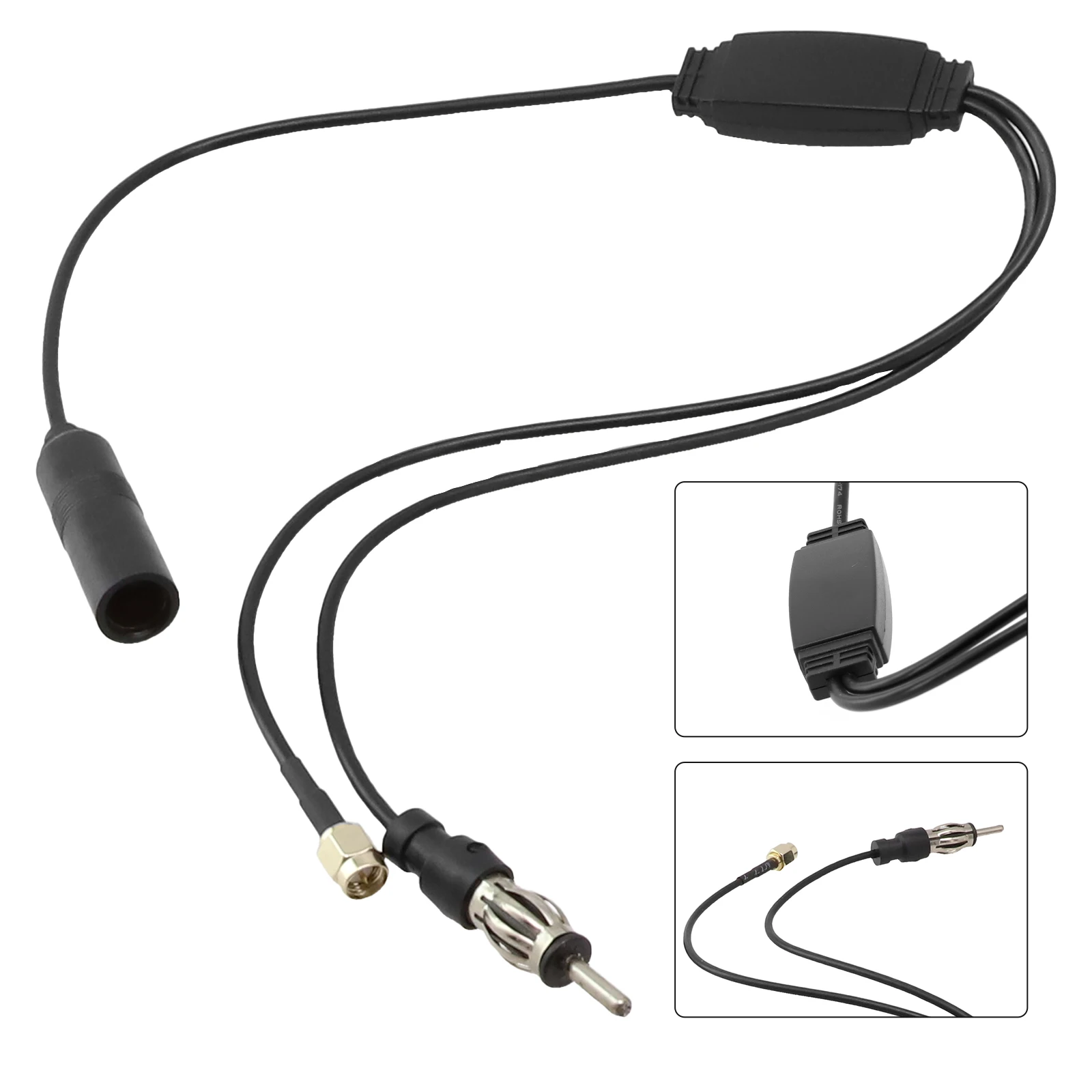 1 stks FM/AM DAB + Autoradio Actieve Antenne Antenne Splitter Adapter Kabel SMA Converter DAB Radio Converter Splitter