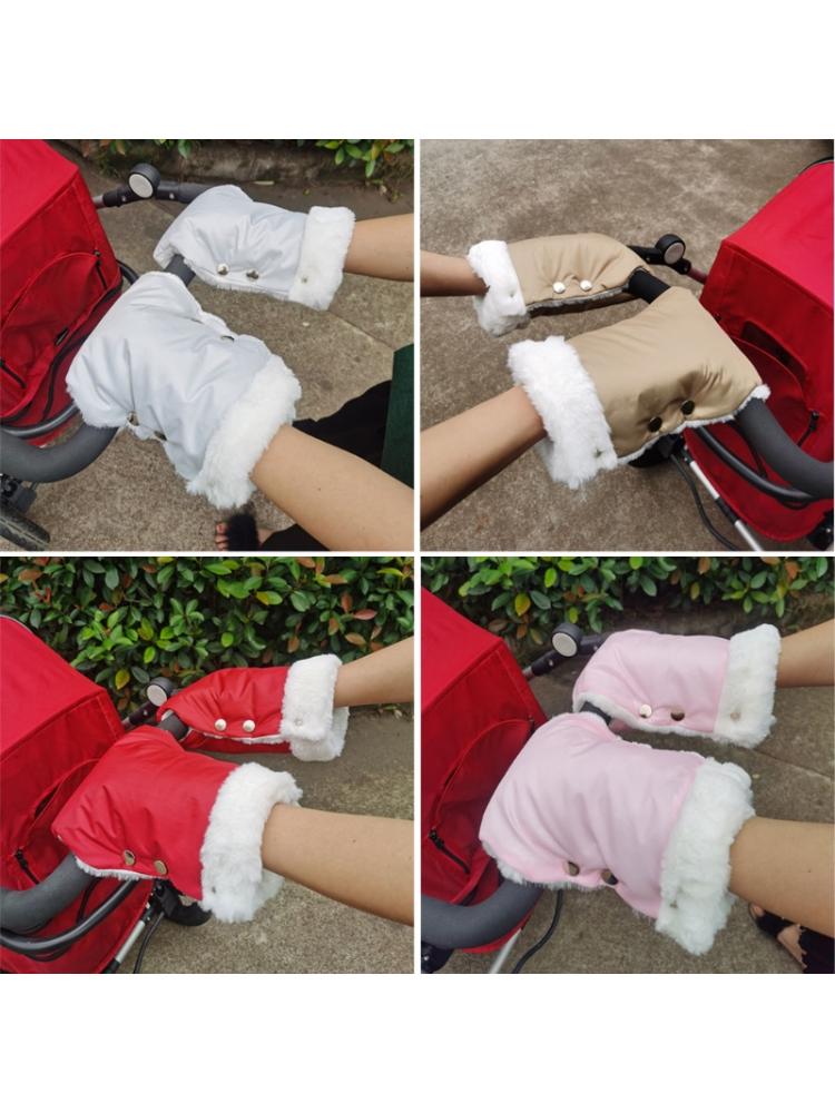 Winter Warm Baby Stroller Gloves Waterproof Pram Stroller Mitten Pram Hand Muff R7RB