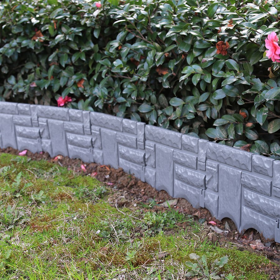 6Pcs Garden Fence Plastic Fencing Lawn Grass Edging Barrier Garden Yard Plant Flower Bed Border Fence