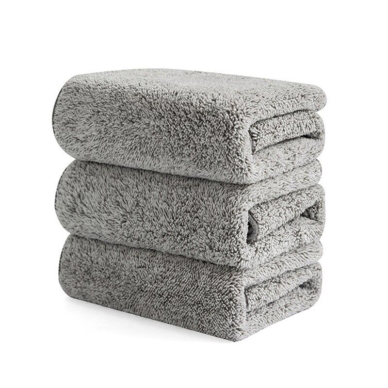 1/3pcs Anti-grease Wiping Rags Kitchen Microfiber Cleaning Cloths Thickened Bamboo Charcoal Super Absorbent Dishcloth: 3PCS