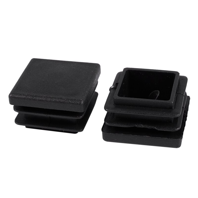 20 Pcs Plastic Square Blanking End Caps Tube Inserts 25mm x 25mm