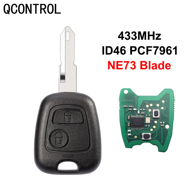 Qcontrol Auto Afstandsbediening Sleutel Diy Voor Peugeot 206 207 Compleet Voertuig Sleutel NE72 Blade