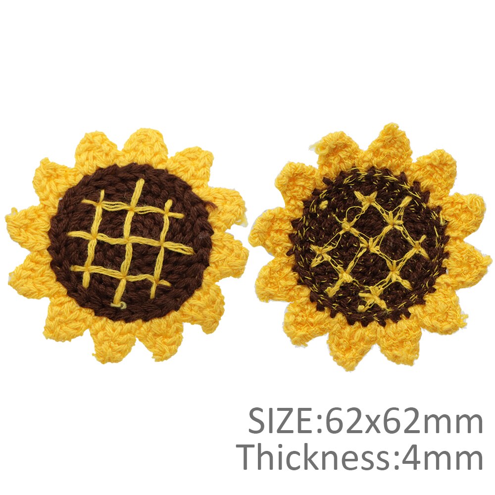 10pcs Handmade Woolen Yarn Crochet Knitted Carrot applique Patchwork DIY needlework sewing accessories Cloth patch,10Yc12529: 1107849001