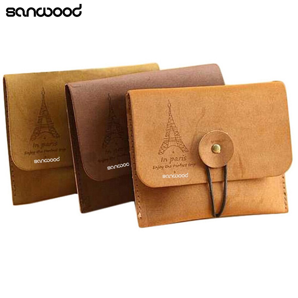 Damska męska klasyczny wieża eiffla moneta torebka mała składana woreczek na klucze kopertówka 92DT