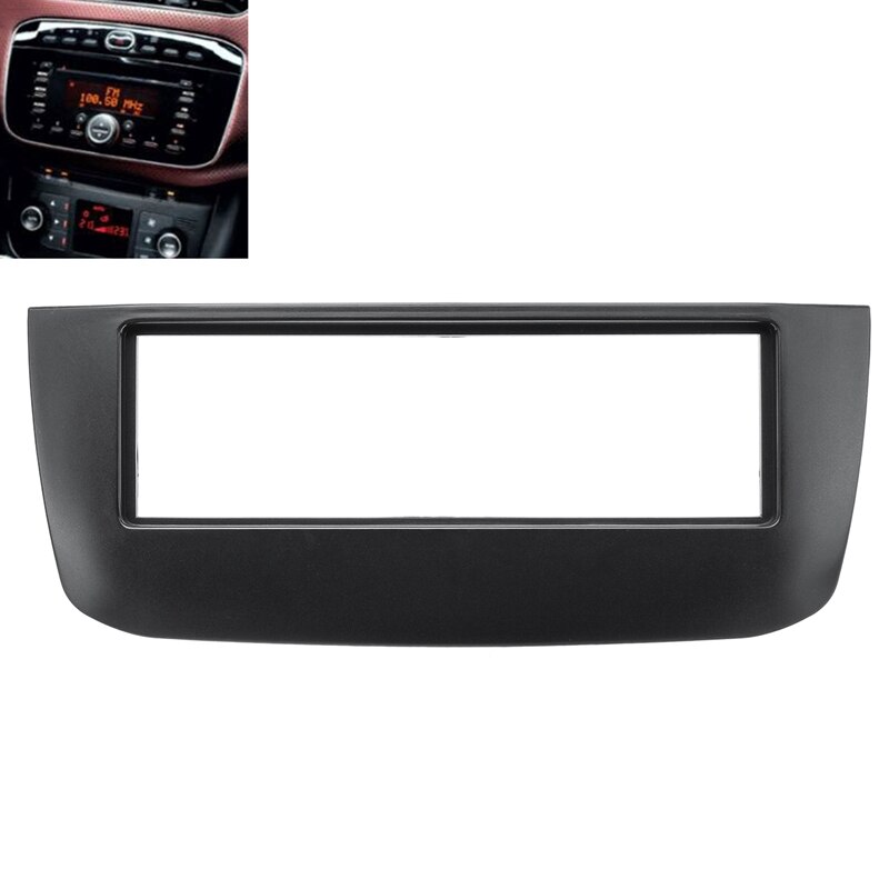 1Din Car Stereo Radio Frame Panel Trim for Facia Punto EVO / Fiat Linea(323) 182x5M: Default Title
