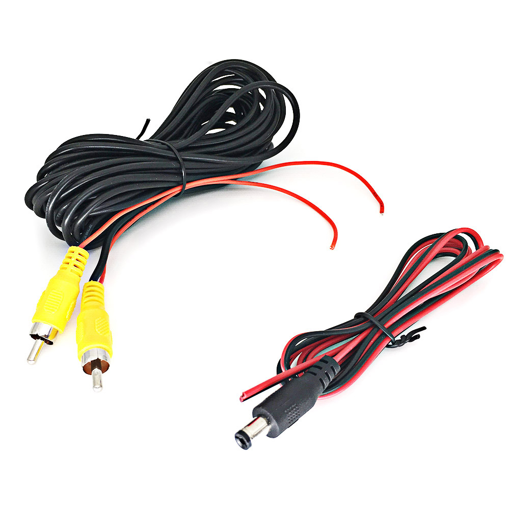 6M RCA Video Cable AV Extension Wire Harness With ADC Power Cable Adapter For Car Rear View Camera Backup Camera Extension Cable
