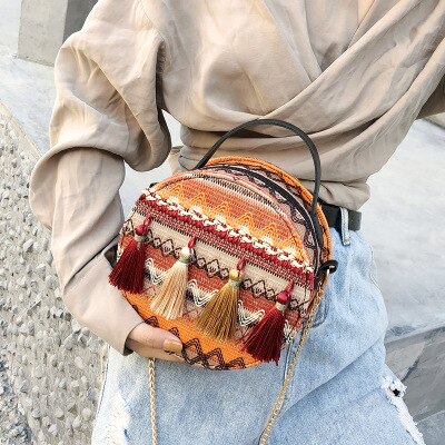 Damesmeisje zomer tas met kwastjes, messenger crossbody schoudertas, handtas, mini tas voor dames: A