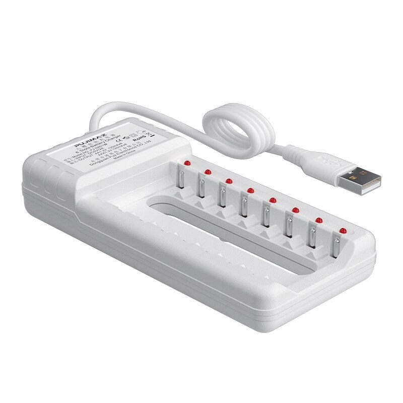 PHOMAX Universal USB Output Battery Charger 8 Slot Adapter For AA/AAA Battery Rechargeable smart Charge Battery Charging Tools