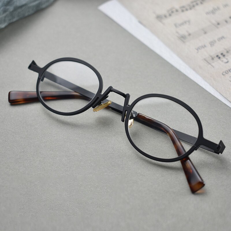 Zerosun montatura per occhiali ovale uomo donna occhiali da lettura Unisex occhiali per prescrizione ottica nero oro: Black