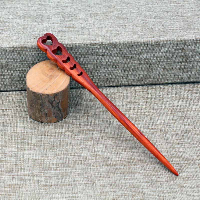 1pc FORSEVEN czerwone drzewo sandałowe szpilki do włosów pałeczki do włosów drewno zwierząt ptak Phoenix spinki chluba kobiety nakrycia głowy akcesoria do włosów JL: Style 7